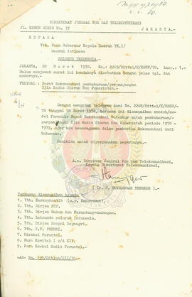 Surat Rekomendasi Pembaharuan/ Perpanjangan Ijin Radio Siaran Non Pemerintah