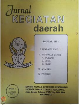 Jurnal Kegiatan Daerah Analisa Situasi Pendapatan Umum  Bidang IPOLKAM (Ideologi Politik dan Keam...