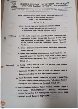 Surat Keputusan Kepala Kantor Wilayah Departemen Penerangan Daerah Istimewa Yogyakarta Nomor : 01...