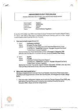Amandemen Surat Perjanjian Penyaluran Bantuan Rehabilitasi dan Rekonstruksi Rumah (SPPB),  Nama K...