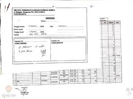 Warehouse Respone atau data stock gudang 1 Agustus s.d 31 Agustus 2006 untuk laporan gempa bumi d...