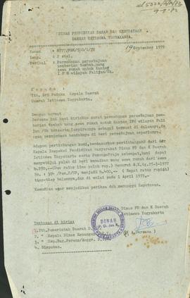 Permohonan pemberian tambahan uang sewa rumah untuk Kantor IPM di Wilayah Propinsi DIY
