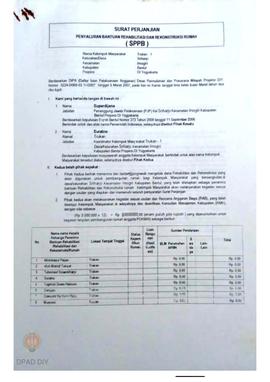 Surat Perjanjian Penyaluran Bantuan Rehabilitasi dan Rekonstruksi Rumah (SPPB), Nama Kelompok Tru...