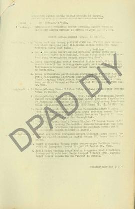 Surat dari Kepala  Bagian Umum Kabupaten  Bantul Drs. Rustamto kepada Gubernur tentang Instruksi ...