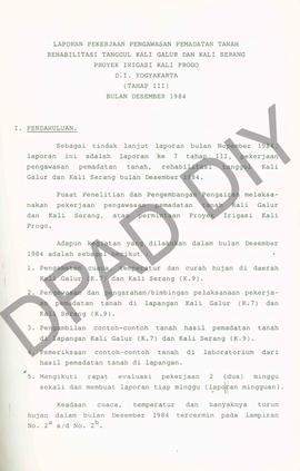 Buku laporan pekerjaan pengawasan pemadatan tanah rehabilitasi tanggul Kali Galur dan Kali Serang...