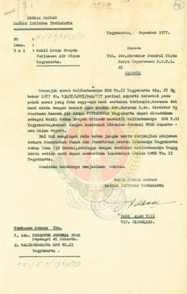 Proyek perluasan air minum Tirta Marta.