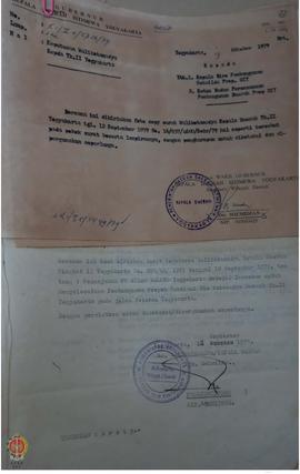 Surat dari Sekretaris Wilayah Daerah kepada Kepala Biro Pembangunan Setwilda Provinsi DIY tentang...