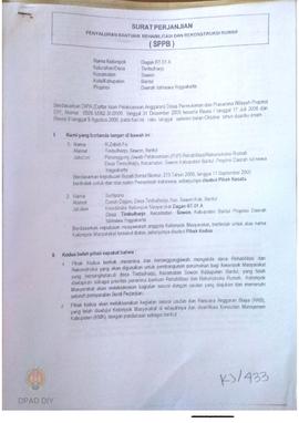 Amandemen dan Surat Perjanjian Penyaluran Bantuan Rehabilitasi dan Rekonstruksi Rumah (SPPB),  Na...