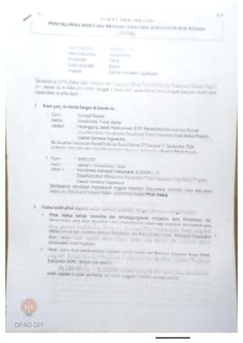 Surat Perjanjian Penyaluran Bantuan Rehabilitasi dan Rekonstruksi Rumah (SPPB),  Nama Kelompok Ma...