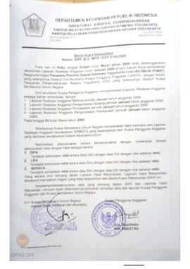 Data Rekonsiliasi Panwaslu Propinsi DIY Tahun 2009.