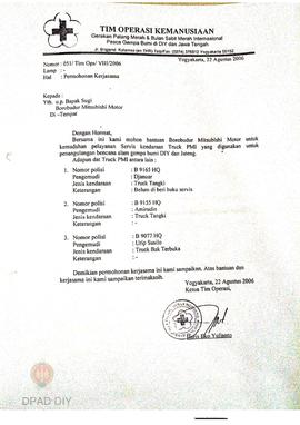 Surat dari Tim Operasi Kemanusiaan Gerakan Palang Merah dan Bulan Sabit Merah Internasional psca ...