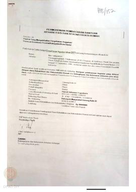 Permohonan Pembayaran Bantuan Rehabilitasi dan Rekonstruksi Rumah, Nama Kelompok Masyarakat Gunun...