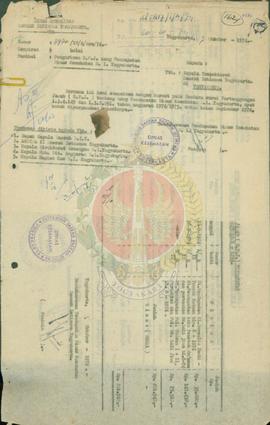 Surat pertanggungjawaban uang pendapatan dari Dinas Kesehatan DIY.