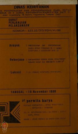 Surat Perjanjian Pelaksanaan Nomor : 522.22/317/P3H/XI/88 Proyek Peningkatan dan Pengembangan Has...