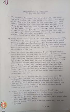 Berkas surat perihal Pelaksanaan Uji Coba 5(lima) Hari Kerja di Lingkungan Pemeritahan Daerah Ist...