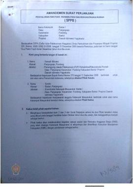 Amandemen Surat Perjanjian Penyaluran Bantuan Rehabilitasi dan Rekonstruksi Rumah (SPPB),  Nama K...