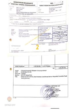 Surat Perintah Pencairan Dana kepada Kelompok Masyarakat Kabupaten Kulon Progo untuk Belanja Lain...