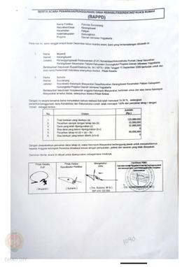 Berita Acara Penarikan/Penggunaan Dana Rehabilitasi/Rekonstruksi Rumah (BAPPD) Rusak Berat, Nama ...