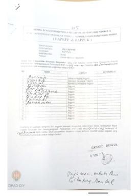 Berita Acara Pembentukan Kelompok dan Pengurus POKMAS & Penetapan prioritas usulan kegiatan R...