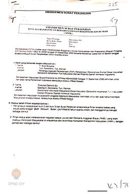 Amandemen Surat Perjanjian Penyaluran Bantuan Rehabilitasi dan Rekonstruksi Rumah (SPPB),  Nama K...