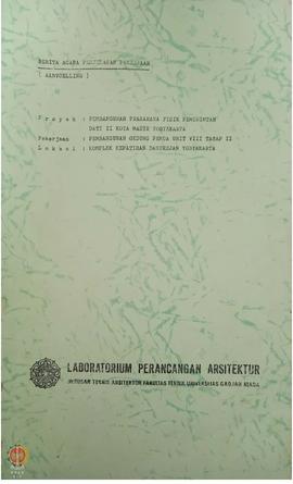 Berkas Pembangunan Gedung Pemda DIY Unit VIII Komplek Kepatihan Tahap II.