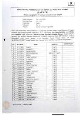 Checklist Kelengkapan Dokumen untuk Pencairan Dana Rehabilitasi dan Rekonstruksi Rumah Rusak Ring...