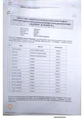 Berita Acara Pembentukan Kelompok dan Pengurus POKMAS & Penetapan prioritas usulan kegiatan R...