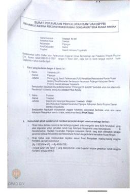 Surat Perjanjian Penyaluran Bantuan Rehabilitasi dan Rekonstruksi Rumah (SPPB),Nama Kelompok Triw...