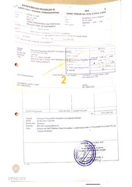 Surat Perintah Pencairan Dana kepada Kelompok Masyarakat Kabupaten Gunungkidul untuk Belanja Lain...