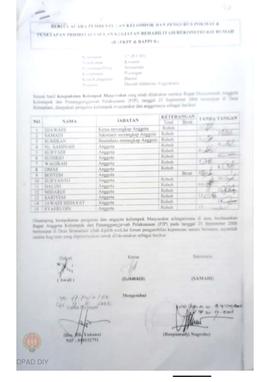 Berita Acara Pembentukan Kelompok dan Pengurus POKMAS & Penetapan prioritas usulan kegiatan R...