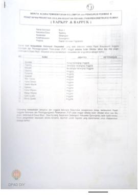 Berita Acara Pembentukan Kelompok dan Pengurus POKMAS & Penetapan prioritas usulan kegiatan R...