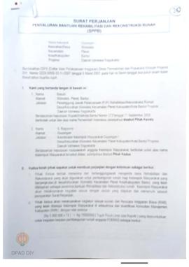 Surat Perjanjian Penyaluran Bantuan Rehabilitasi dan Rekonstruksi Rumah (SPPB),  Nama Kelompok Ma...