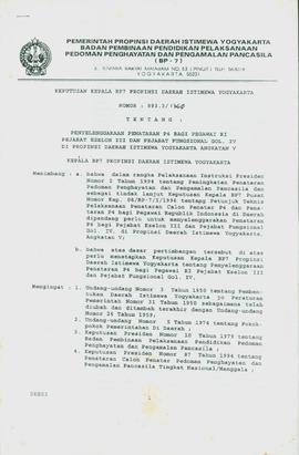 Keputusan Kepala Badan Pembina Pendidikan Pelaksanaan Pedoman Penghayatan dan Pengamalan Pancasil...