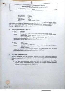 Surat Perjanjian Penyaluran Bantuan Rehabilitasi dan Rekonstruksi Rumah (SPPB), Nama Kelompok Kay...