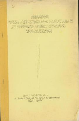 Keputusan Kepala BP-7 Provinsi Daerah Istimewa Yogyakarta Nomor 188.43/2972 Tentang Penentuan Kri...