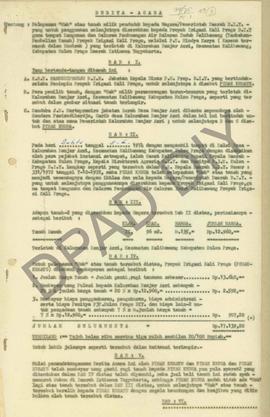 Berita Acara Pelepasan Hak Atas Tanah Milik Penduduk kepada Negara/Pemerintah Daerah DIY diserahk...