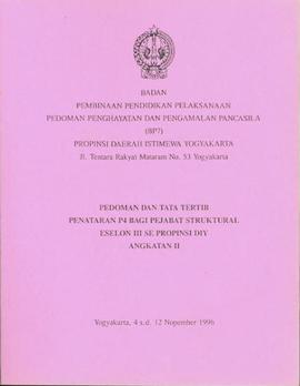 Pedoman dan Tata Tertib Penataran Pedoman Penghayatan dan Pengamalan Pancasila (P-4) bagi Pejabat...
