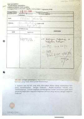 Surat dari PMI Pusat kepada PMI Daerah Jateng , perihal pembentukan Tim Operasional Kemanusiaan d...