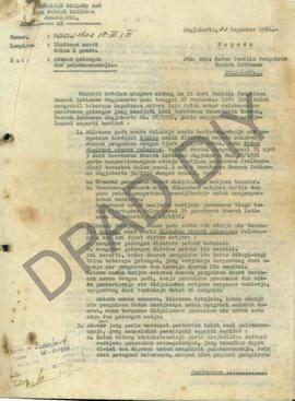 Surat dari Kantor Pengairan Jalan dan Gedung DIY kepada Kepala Panitia Pengairan DIY perihal atur...