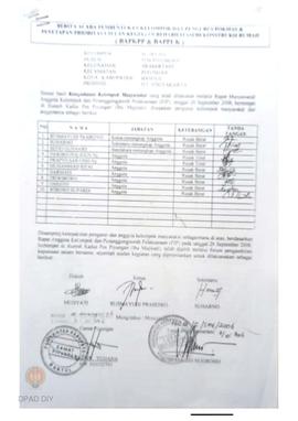 Berita Acara Pembentukan Kelompok dan Pengurus POKMAS & Penetapan prioritas usulan kegiatan R...