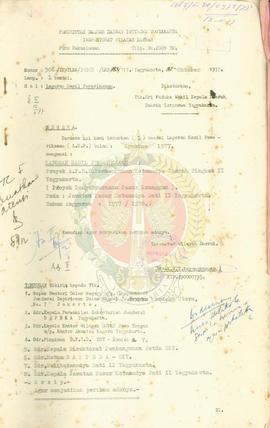 Laporan hasil pemeriksaan proyek penyempurnaan Pasar Kranggan pada jawatan Pasar Kodya YK.