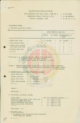Laporan Bulanan kegiatan proyek suvey land use (Proyek Tata Guna Tanah) dari Direktorat Agraria DIY.