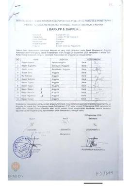 Berita Acara Pembentukan Kelompok dan Pengurus POKMAS & Penetapan prioritas usulan kegiatan R...