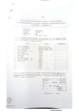 Berita Acara Pembentukan Kelompok dan Pengurus POKMAS & Penetapan prioritas usulan kegiatan R...