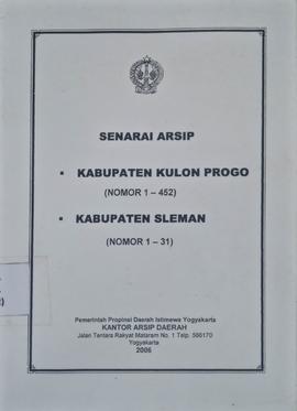 SENARAI ARSIP KABUPATEN SLEMAN (1 - 31)