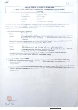 Amandemen Surat Perjanjian Penyaluran Bantuan Rehabilitasi dan Rekonstruksi Rumah (SPPB),  Nama K...