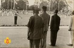 Wakil Presiden Republik Indonesia beserta rombongan di sambut Marching Band.