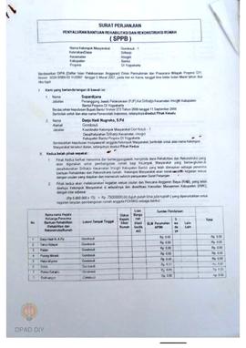 Surat Perjanjian Penyaluran Bantuan Rehabilitasi dan Rekonstruksi Rumah (SPPB), Nama Kelompok Gon...