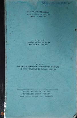 Surat perjanjian pemborongan antara Pemimpin Proyek Pemindahan Transmigran dari Daerah Istimewa Y...