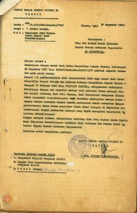 Surat dari Kepala Daerah Tingkat II Sleman kepada Sri Paduka Wakil Gubernur Kepala DIY Nomor : 02...